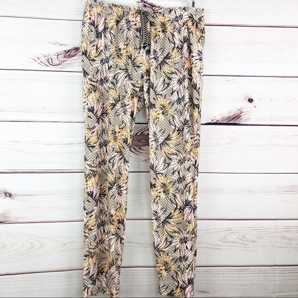 Maaji Pants - P84 Maaji Draw String Pants With foliage print